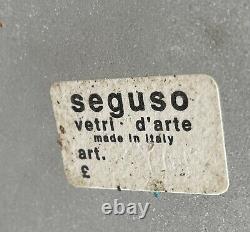 Large Vintage Seguso Vetri dArte Scavo Murano Glass Vase Ancient Roman Style
