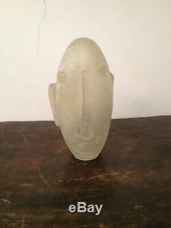Large vintage Seguso etched murano glass