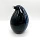Livio Seguso Vintage Murano Blown Art Glass Penguin Sculpture Black Blue