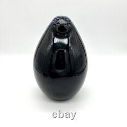 Livio Seguso Vintage Murano Blown Art Glass Penguin Sculpture Black Blue