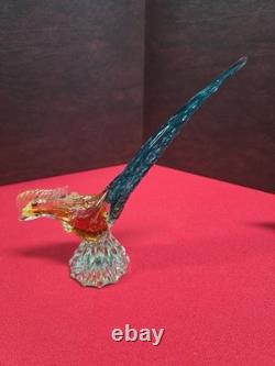 Lot Of 3 Vintage Murano Glass Pheasant Sculptures 10.5in Tall