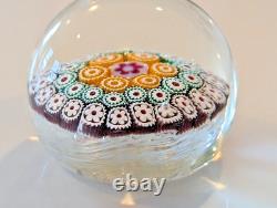 Lot of 3 Vintage Murano Millefiori Glass Paperweights Fratelli Toso