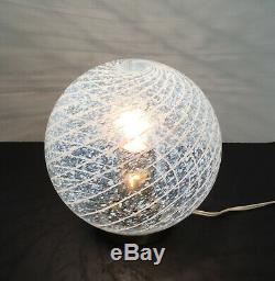Lovely globe table lamp MURANO swirl glass lampade tavolo vintage'70 era