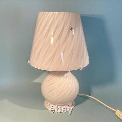 Lovely mushroom Zonca table lamp swirl Murano glass lampada vintage 70 U