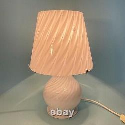 Lovely mushroom Zonca table lamp swirl Murano glass lampada vintage 70 U