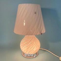 Lovely mushroom Zonca table lamp swirl Murano glass lampada vintage 70 U