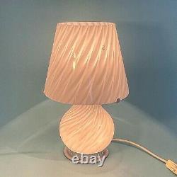 Lovely mushroom Zonca table lamp swirl Murano glass lampada vintage 70 U