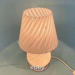 Lovely mushroom Zonca table lamp swirl Murano glass lampada vintage 70 U