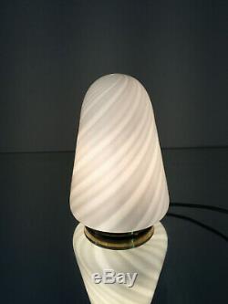 Lovely table lamp-lampada tavolo swirl Murano glass design'70 vintage U