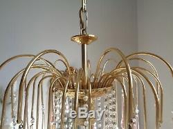 Lovely vintage 1960's Murano pink glass chandelier