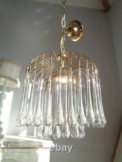 Lovely vintage Murano glass waterfall chandelier
