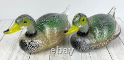 MAGNIFICENT Vintage MURANO GLASS DUCK Figurines Figure Set Gold Aventurine GLOWS MAGNIFICENT Vintage MURANO GLASS DUCK Figurines Figure Set Gold Aventurine GLOWS