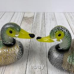 MAGNIFICENT Vintage MURANO GLASS DUCK Figurines Figure Set Gold Aventurine GLOWS MAGNIFICENT Vintage MURANO GLASS DUCK Figurines Figure Set Gold Aventurine GLOWS