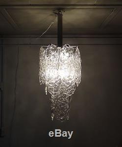 MAZZEGA murano glass vintage chandelier ceiling light hanging lamp