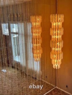 MCM Murano Glass Huge Rare 72 Mazzega Torciglione Chandelier Vintage Italian