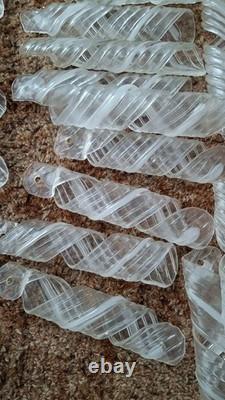 MCM Murano Glass Huge Rare 72 Mazzega Torciglione Chandelier Vintage Italian