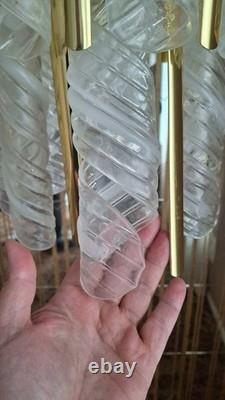 MCM Murano Glass Huge Rare 72 Mazzega Torciglione Chandelier Vintage Italian