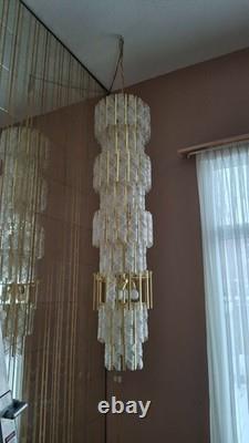 MCM Murano Glass Huge Rare 72 Mazzega Torciglione Chandelier Vintage Italian