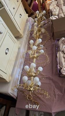 MCM Murano Glass Huge Rare 72 Mazzega Torciglione Chandelier Vintage Italian