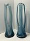 MCM Murano Style Art Glass Stretched Handblown Glass Vintage Set Of Two