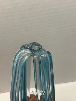 MCM Murano Style Art Glass Stretched Handblown Glass Vintage Set Of Two
