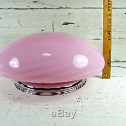 MINT Vintage Murano Pink Swirl Glass Flush Mount Ceiling Light Fixture Lamp