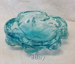 MURANO GLASS VINTAGE SOMMERSO BOWL 60s SEGUSO POLI BARBINI VENINI BULLICANTE