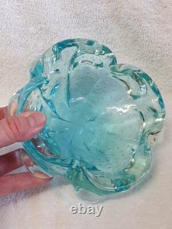 MURANO GLASS VINTAGE SOMMERSO BOWL 60s SEGUSO POLI BARBINI VENINI BULLICANTE