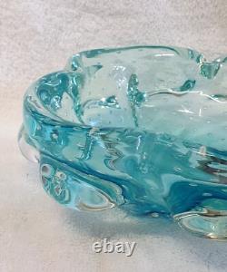 MURANO GLASS VINTAGE SOMMERSO BOWL 60s SEGUSO POLI BARBINI VENINI BULLICANTE