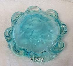 MURANO GLASS VINTAGE SOMMERSO BOWL 60s SEGUSO POLI BARBINI VENINI BULLICANTE
