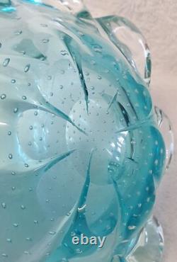 MURANO GLASS VINTAGE SOMMERSO BOWL 60s SEGUSO POLI BARBINI VENINI BULLICANTE