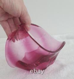 MURANO GLASS VINTAGE SOMMERSO BOWL + VASE 60s SEGUSO POLI BARBINI VENINI PINK