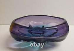 MURANO GLASS VINTAGE SOMMERSO CONSOLE BOWL 60s SEGUSO POLI BARBINI VENINI POP