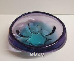 MURANO GLASS VINTAGE SOMMERSO CONSOLE BOWL 60s SEGUSO POLI BARBINI VENINI POP