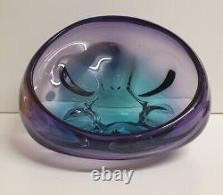 MURANO GLASS VINTAGE SOMMERSO CONSOLE BOWL 60s SEGUSO POLI BARBINI VENINI POP