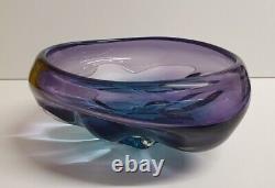 MURANO GLASS VINTAGE SOMMERSO CONSOLE BOWL 60s SEGUSO POLI BARBINI VENINI POP