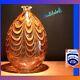 MURANO ITALY Amber Wave Glass Vase CENEDESE MURANO VETRI / VINTAGE COLLECTABLE