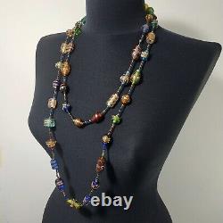 MURANO (Venetian) Glass Beads Necklace. Vintage Handmade Necklaces