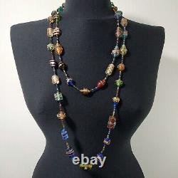 MURANO (Venetian) Glass Beads Necklace. Vintage Handmade Necklaces