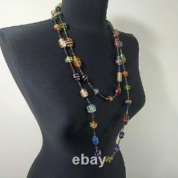 MURANO (Venetian) Glass Beads Necklace. Vintage Handmade Necklaces