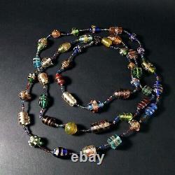 MURANO (Venetian) Glass Beads Necklace. Vintage Handmade Necklaces