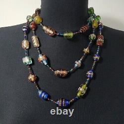 MURANO (Venetian) Glass Beads Necklace. Vintage Handmade Necklaces