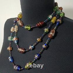 MURANO (Venetian) Glass Beads Necklace. Vintage Handmade Necklaces