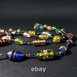 MURANO (Venetian) Glass Beads Necklace. Vintage Handmade Necklaces