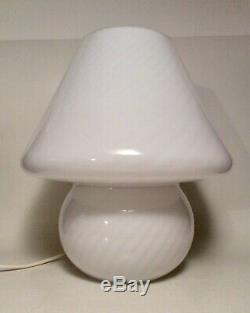 MUSHROOM MURANO GLASS LAMP 39 cm VINTAGE 70 MID-CENTURY venini seguso barovier