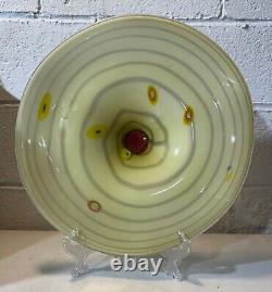 Massive 16 Vintage Murano Italian Glass Centerpiece Charger Bowl Murrines MCM