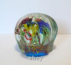 Massive Vintage Murano Art Glass Sculptural Tropical Fish Tank Aquarium 7 Fishes