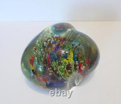 Massive Vintage Murano Art Glass Sculptural Tropical Fish Tank Aquarium 7 Fishes