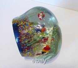 Massive Vintage Murano Art Glass Sculptural Tropical Fish Tank Aquarium 7 Fishes