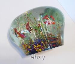 Massive Vintage Murano Art Glass Sculptural Tropical Fish Tank Aquarium 7 Fishes